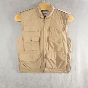 Domke Photogs Vest Mens XL Photography Utility Safari Full Zip Packable Hood